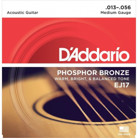 Acoustic Guitar Strings, PB, Med. - D'Addario