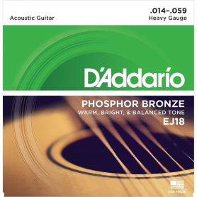 Acoustic Guitar Strings, PB, Heavy- D'Addario