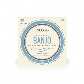 5 String Banjo Strings, Nickel, Lite, D'ADDARIO