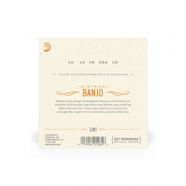 5 String Banjo Strings, Nickel, Medium, D'Addario