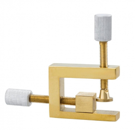 Edge Clamp, brass depth 15mm, opening 12mm