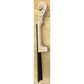 Violin Neck, Carved Scroll with Ebony Fingerboard,  China, Choose Size