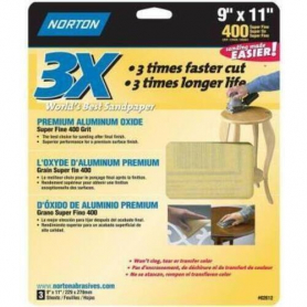 Norton 3X Premium Sandpaper. Select Grit