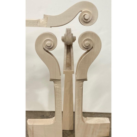 Cello Neck with Pre-Carved Scroll, Select Size