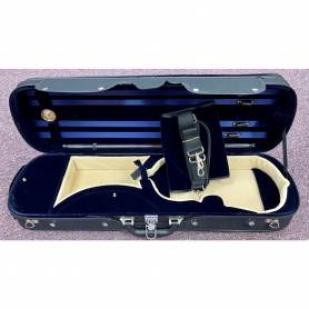 Violin Deluxe Case, Oblong, Black Exterior, Choose Interior Color