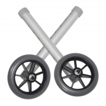Drive® Universal Walker Wheels, Silver & Gray, 5"