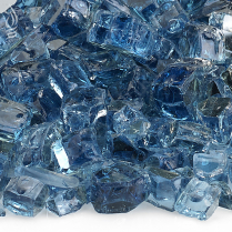 1/2" Pacific Blue Reflective, 10 lb. Jar Fire Glass