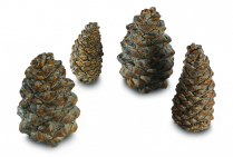 PINE CONES FOR GAS LOGS 4PK ASSTD SIZES