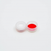 11mm Clear Snap Cap, Red PTFE/White Silicone 0.4"