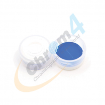 11mm Clear Snap Cap, Blue PTFE/White Silicone 0.04” w/slit