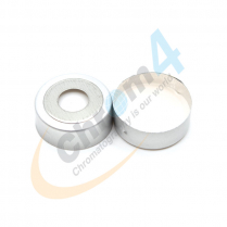20mm Silver BiMetal Magnetic Crimp Cap, 3mm Tan PTFE/White S