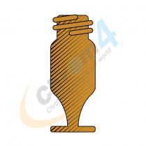 1.5mL Amber Screw Micro V-Vial, 9mm Thread