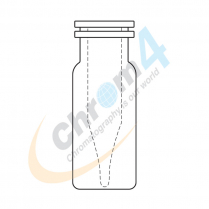 2mL Clear Crimp/Snap Ring Vial w/Fused in 300µL Insert