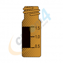 2mL Amber Robo Vial Marking Spot,  12 x 32mm, 9mm Thread