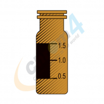 2mL  Amber Crimp/Snap Ring Vial Marking Spot, 12 x 32mm, 11m