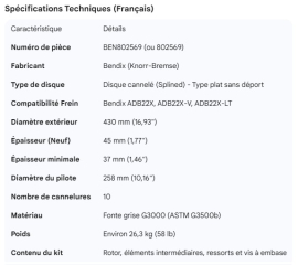 BENDIX ROTOR SPLINED DISC KIT ADB22X