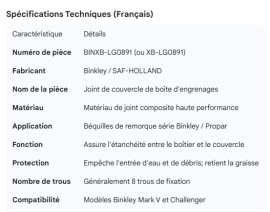 BINKLEY GEAR BOX COVER GASKET