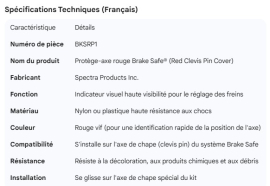 BRAKE SAFE RED CLEVIS PIN COVER