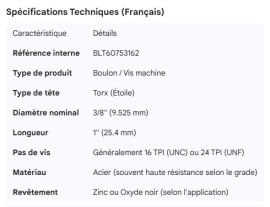 TORX BUTTON BOLT 3/8" X 1"
