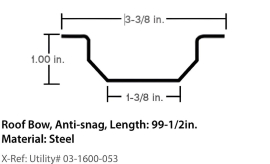 UTILITY ROOF BOW 99.5" 3-1600-053
