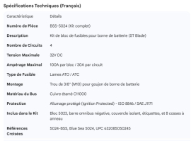 BLUE SEA SYSTEMS  BATTERY TERMINAL MOUNT FUSE BLOCK KIT