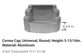 TRAILMOBILE CORNER CAP 7511-A1-08