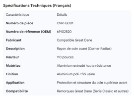 GREAT-DANE CORNER RADIUS 110" 69102520
