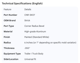 STRICK CORNER RADIUS BEVEL