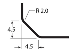 STOUGHTON CORNER RADIUS 107" SS 01-12994-XXX-04