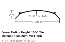 TRAILMOBILE CORNER RADIUS MILL 116.125" RP-115-MFA