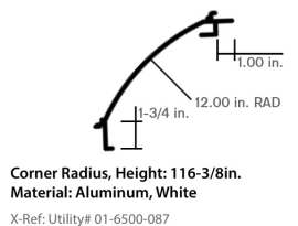 UTILITY CORNER RADIUS PPW 116.38" 1-6500-087