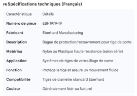 EBERHARD DOOR ROD COVER BUSHING