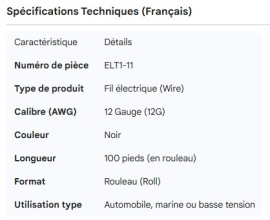 WIRE BLACK 12G 100' ROLL
