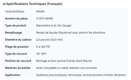 AIR GAUGE LIQUID FILLED 2.5" 160PSI 1/4NPT CTR BACK
