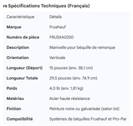 FRUEHAUF CRANK HANDLE