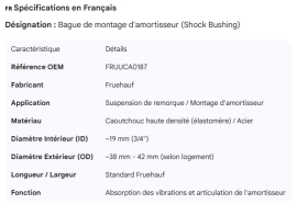 FRUEHAUF BUSH.SHOCK ABSORBER MTG.