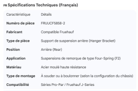 FRUEHAUF REAR HANGER BRACKET
