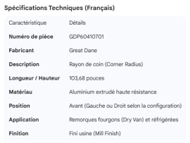 GREAT-DANE CORNER RADIUS 103.68''