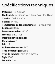 GROTE WIRE 7 WAY 14G 100' ROLL