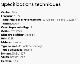 GROTE BATTERY CABLE 2/0 (25')