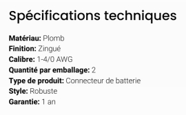 GROTE BATTERY CONNECTOR HEAVY-DUTY  1 TO 4/0 (2)