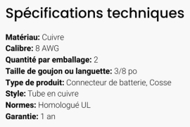 GRITE COPPER LUG 8GA 3/8 (PK2)