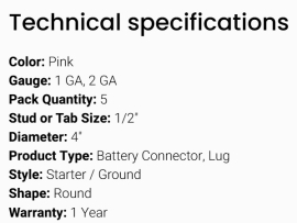GROTE BATTERY CONNECTOR