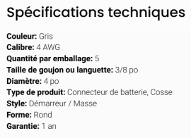 GROTE BATTERY CONNECTOR