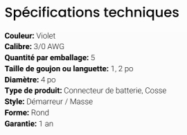 GROTE BATTERY CONNECTOR
