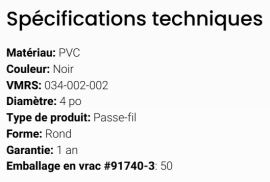 GROTE OPEN BACK GROMMET 4"