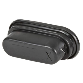 GROTE GROMMET OVAL BLACK CLOSED BACK