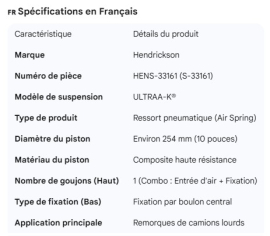 HENDRICKSON AIR SPRING ULTRAA-K