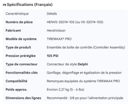 HENDRICKSON TIREMAAX PRO CONTROLLER ASSY 105 PSI