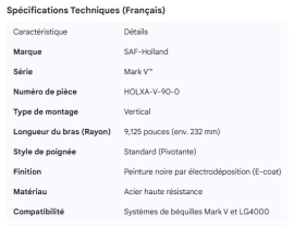 HOLLAND CRANK HANDLE MARK V 9.125" VERTICAL